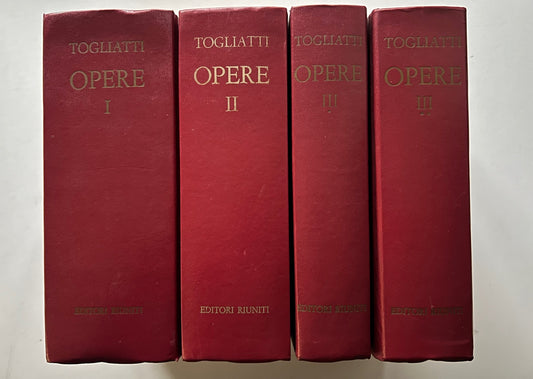 Togliatti Opere vol. 1/3 in 4 Tomi a cura di Ernesto Ragionieri 1974 Editori Riuniti