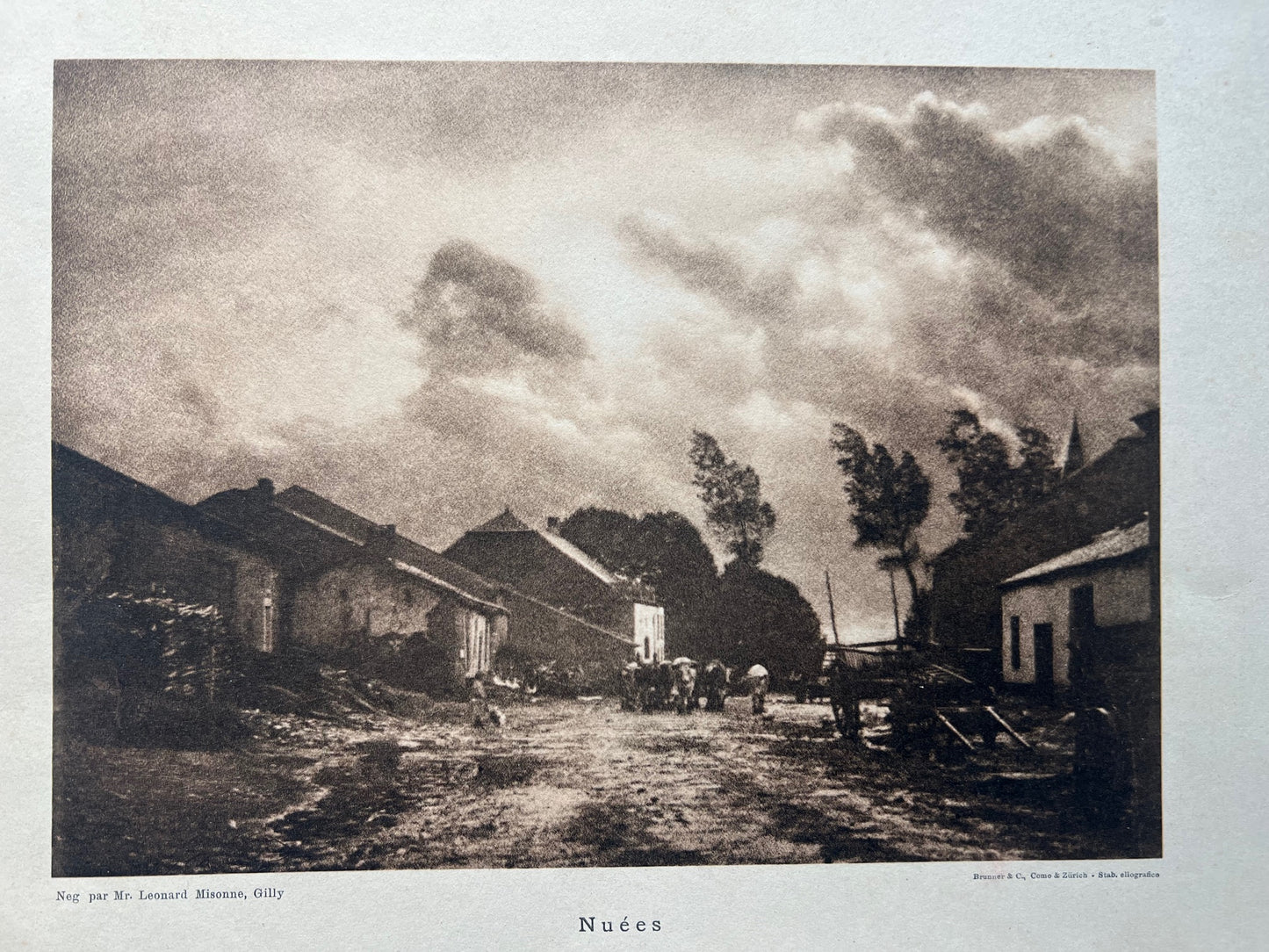 LÉONARD MISONNE – Nuées (Nuvole) – Pregiata Stampa Eliografica d'Arte Brunner & C., Primi '900