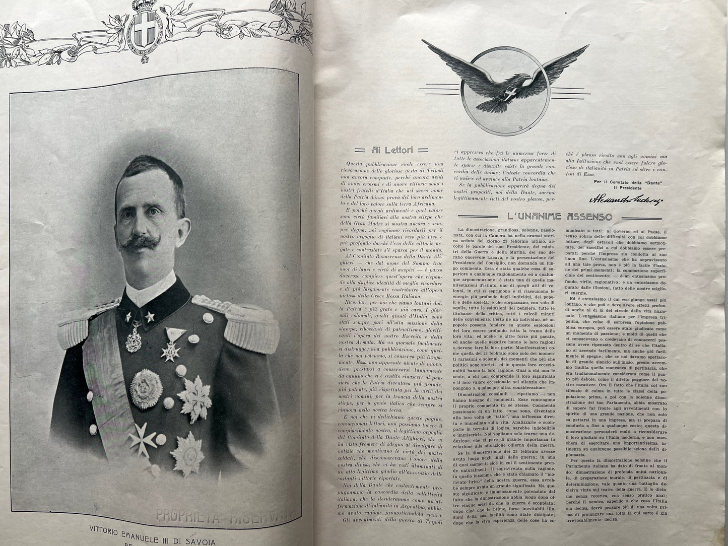 1912 Guerra di Libia - Rivista storica "La Tripolitania" Ilustrato - Documento originale raro con 1 carta sciolta