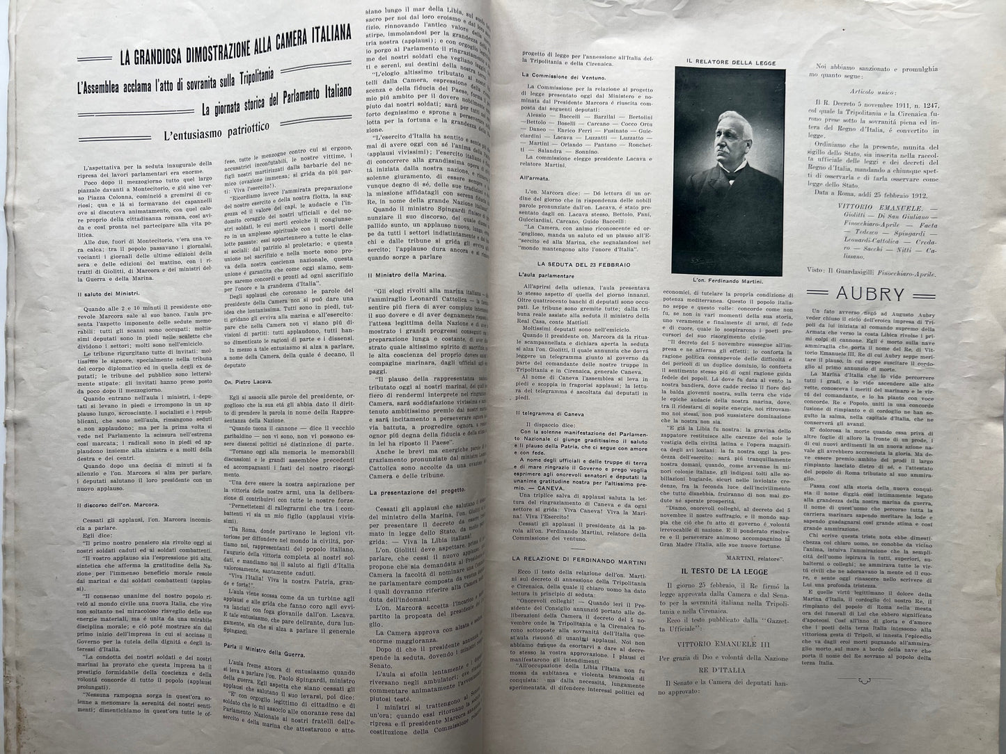 1912 Guerra di Libia - Rivista storica "La Tripolitania" Ilustrato - Documento originale raro con 1 carta sciolta