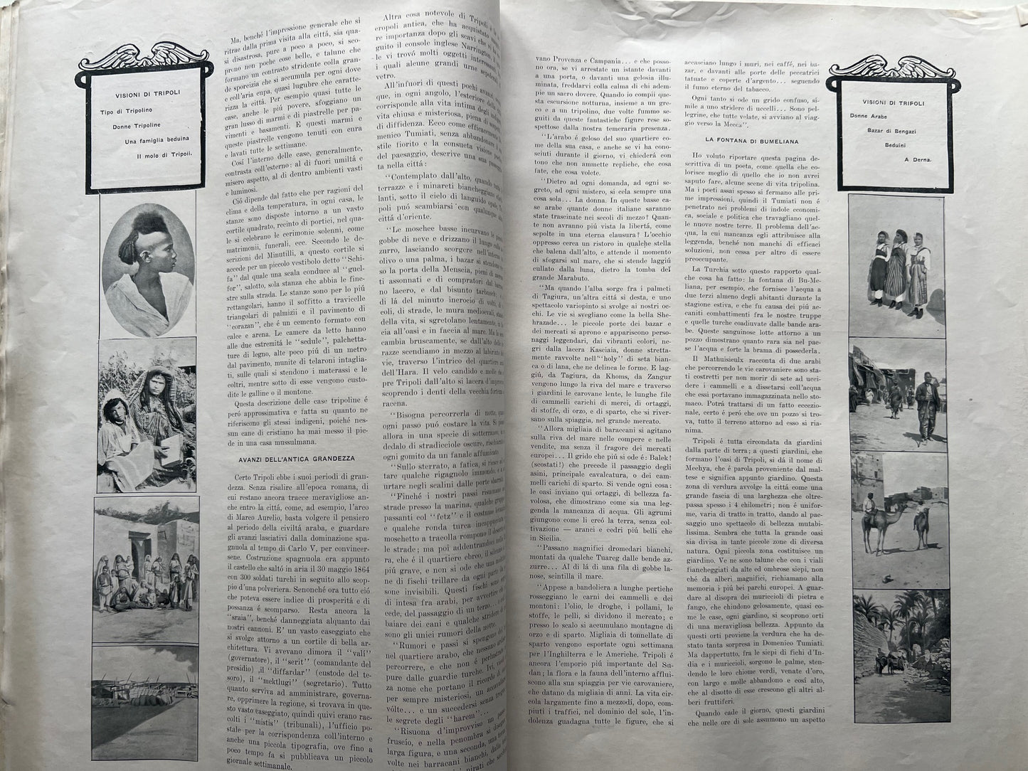 1912 Guerra di Libia - Rivista storica "La Tripolitania" Ilustrato - Documento originale raro con 1 carta sciolta