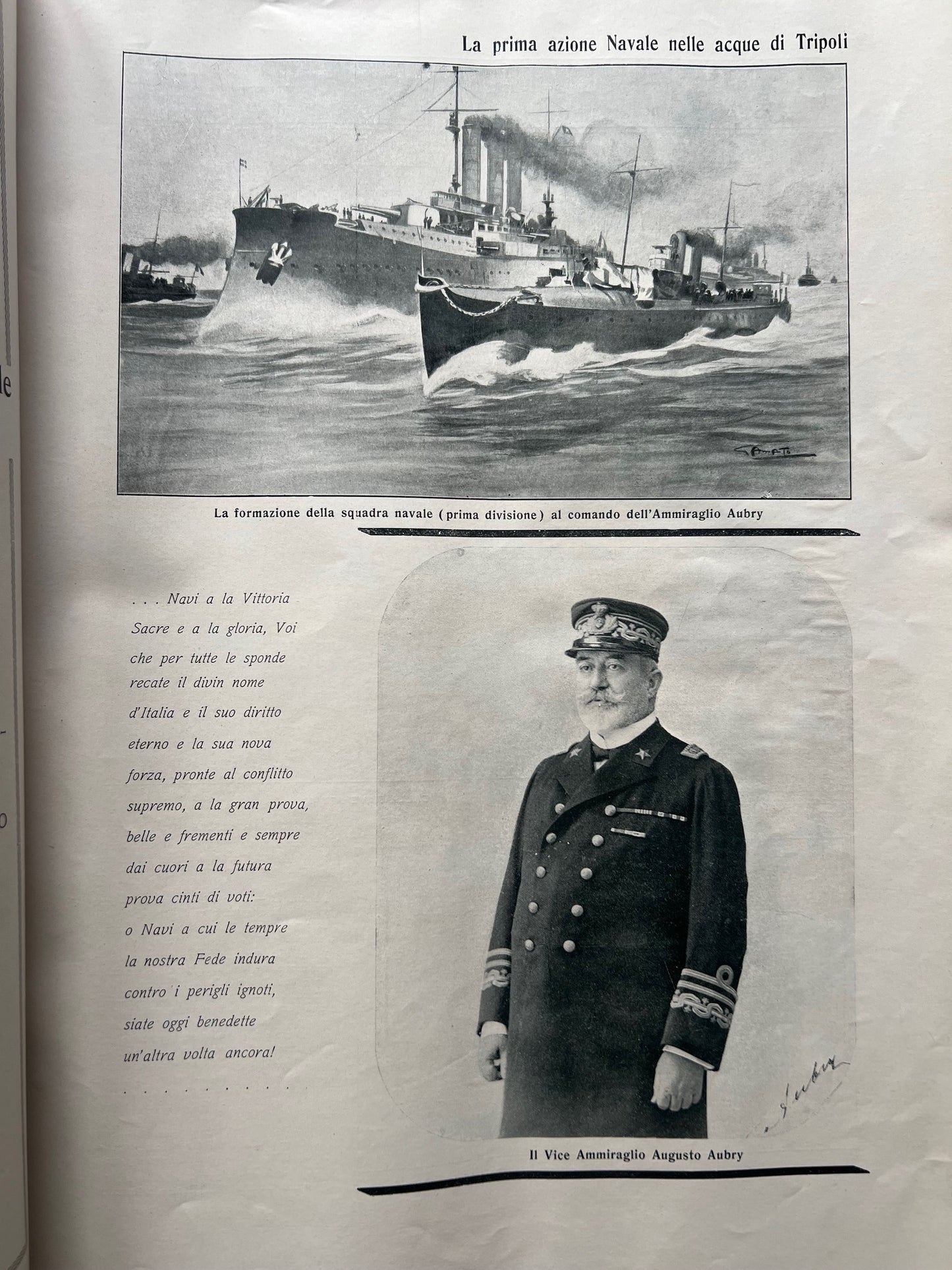 1912 Guerra di Libia - Rivista storica "La Tripolitania" Ilustrato - Documento originale raro con 1 carta sciolta
