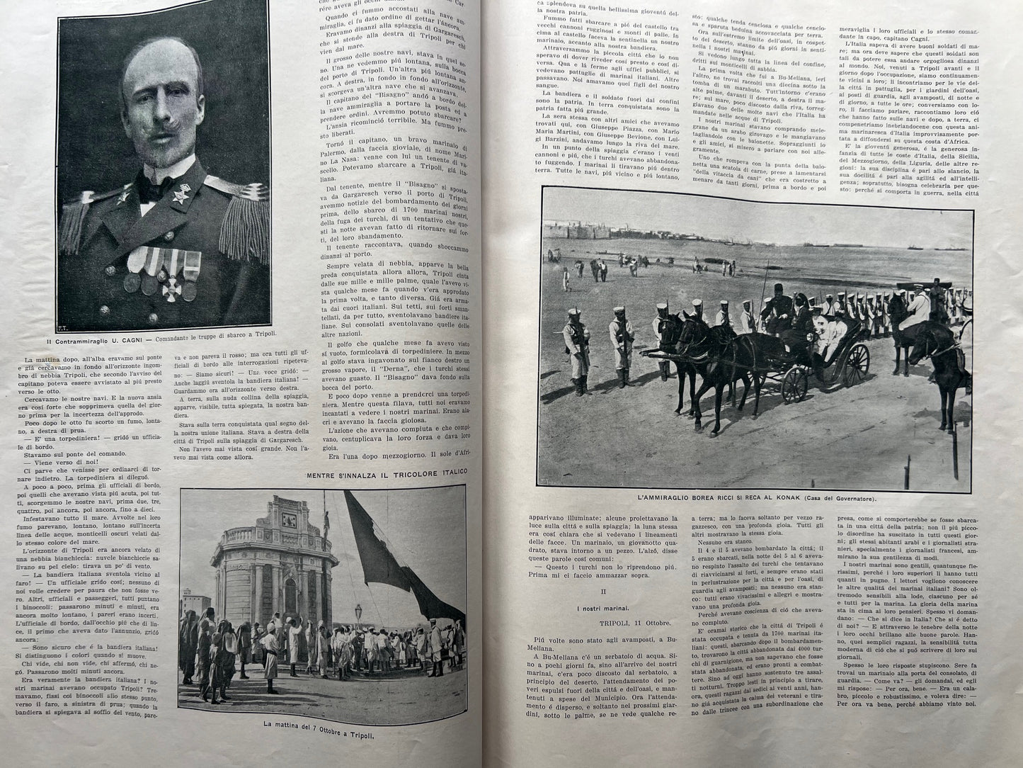 1912 Guerra di Libia - Rivista storica "La Tripolitania" Ilustrato - Documento originale raro con 1 carta sciolta