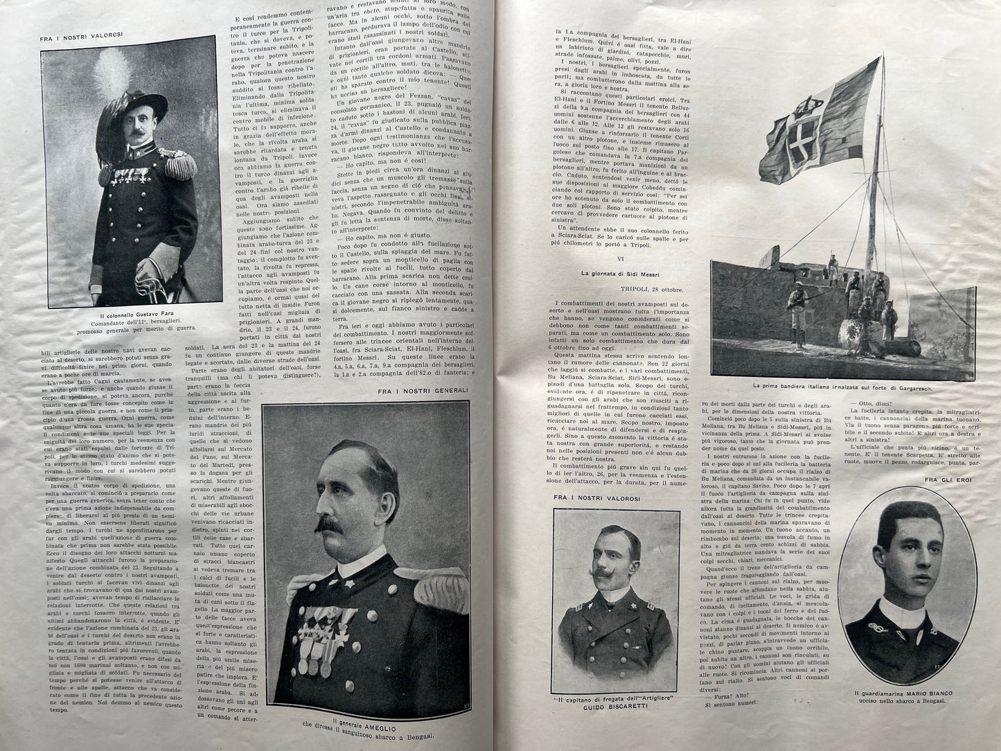 1912 Guerra di Libia - Rivista storica "La Tripolitania" Ilustrato - Documento originale raro con 1 carta sciolta
