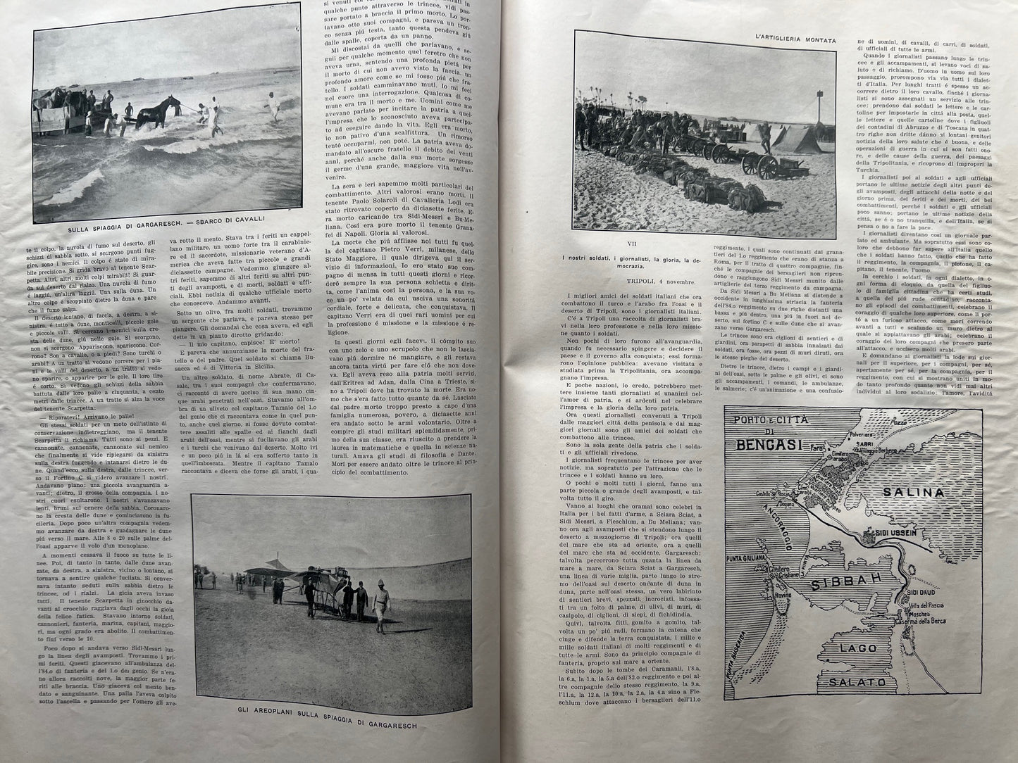1912 Guerra di Libia - Rivista storica "La Tripolitania" Ilustrato - Documento originale raro con 1 carta sciolta
