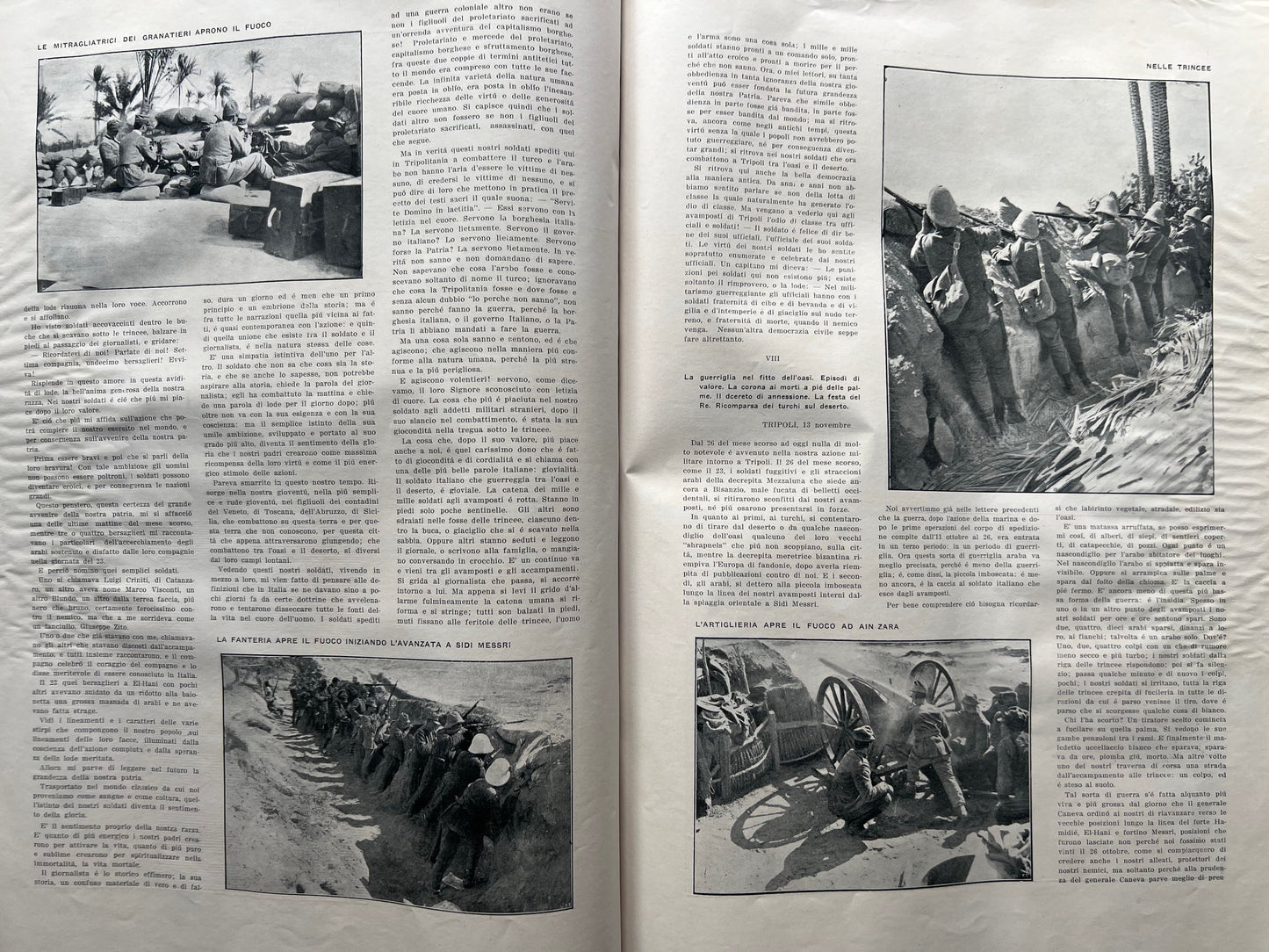 1912 Guerra di Libia - Rivista storica "La Tripolitania" Ilustrato - Documento originale raro con 1 carta sciolta