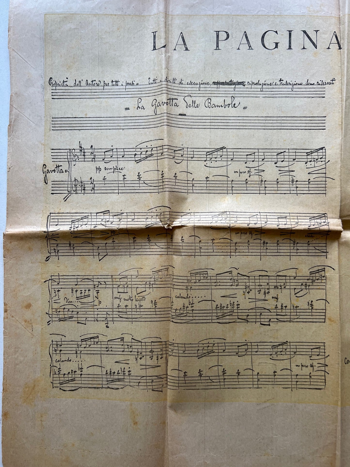 Rarità: Prima Edizione Assoluta "Gavotta delle Bambole" di Pietro Mascagni – Quotidiano "Il Giorno" 16 Gennaio 1900