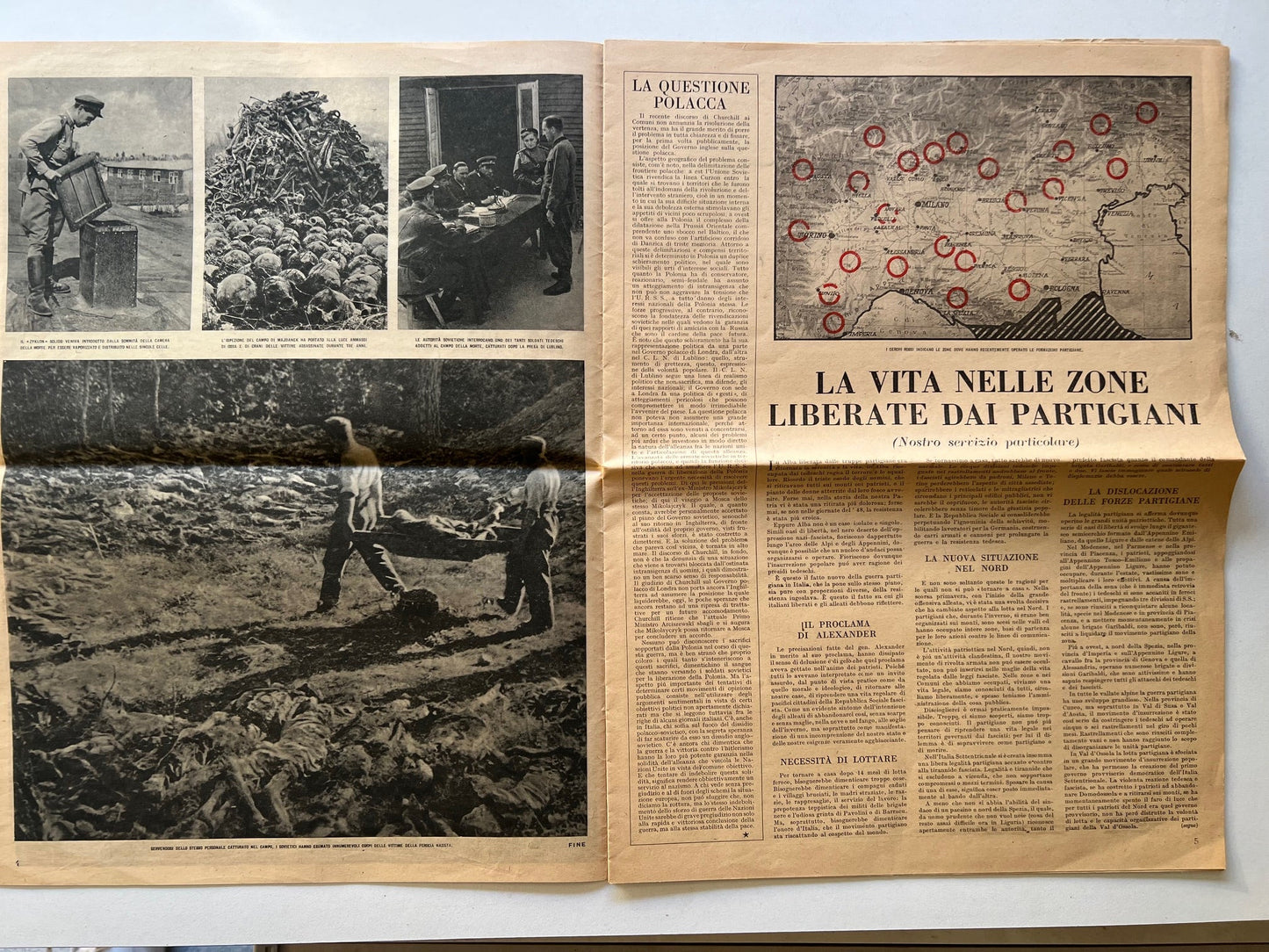 RARISSIMO Numero 1 "La Settimana" 1944 - Stille & Pannunzio - Shoah, Partigiani, Bomba Atomica