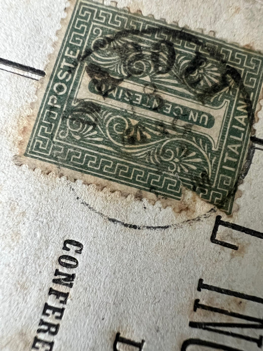 RARITÀ VULCANOLOGICA E POSTALE (1872) – Opuscolo "L'Incendio Vesuviano" di Luigi Palmieri – Spedito da Napoli (13 Maggio 1872) – Affrancatura "De La Rue" 1 centesimo.
