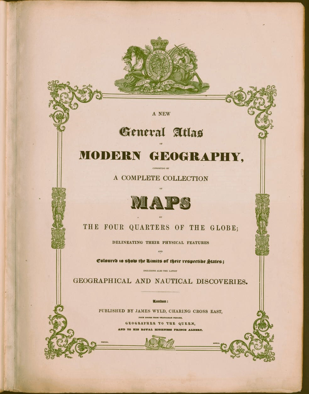 James Wyld – A New General Atlas of Modern Geography – Complete Atlas with 68 Hand-Coloured Maps – London, Mid-19th Century