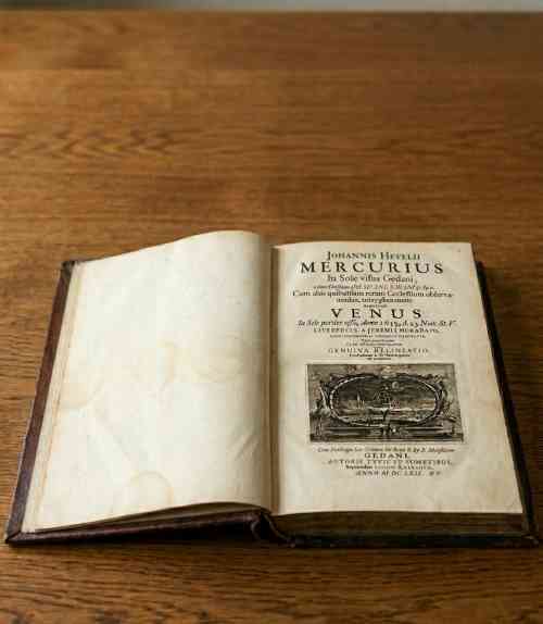 HEVELIUS, Johannes. Mercurius in sole visus Gedani, anno christiano MDCLXI... [With Horrocks's Venus in sole pariter visa, 1639]. Danzig: Simon Reiniger for the author, 1662. First Edition.