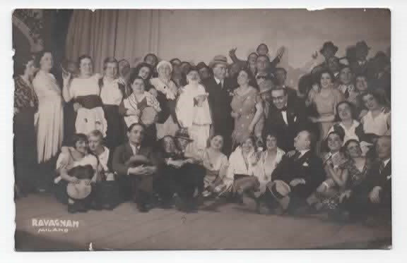 Rara Fotografia d’Epoca – Compagnia Teatrale di Varietà – Nicola Maldacea , Carlo Buti, Gino Ascoli, Ravagnan, Milano