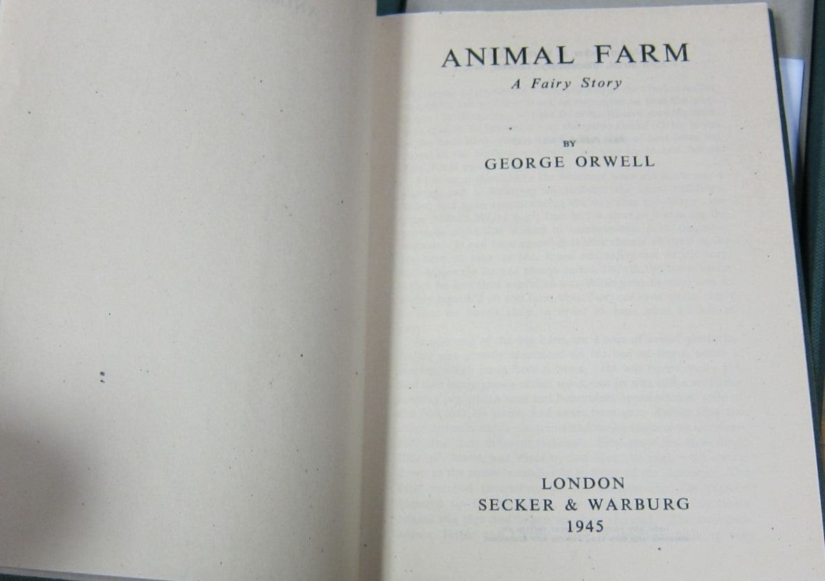 Animal Farm - George Orwell - 1945 First Edition, First Printing with Dust Jacket
