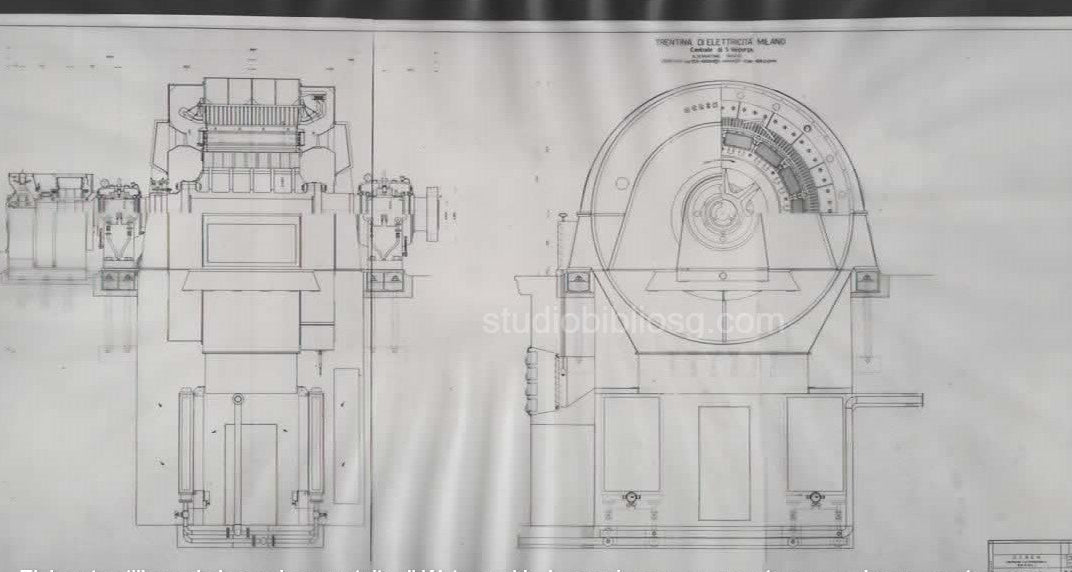 Negativo fotografico industriale su acetato – Soc. Trentina di Elettricità Milano – anni ’50 Centrale idroelettrica S. Valpurga
