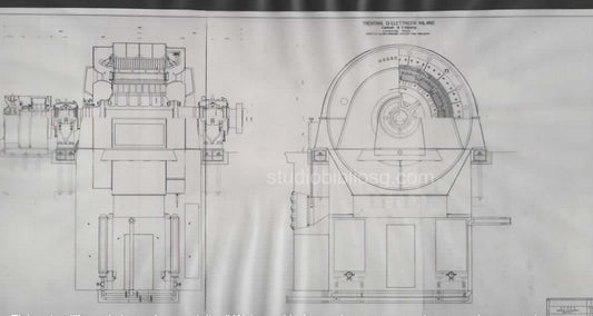 Negativo fotografico industriale su acetato – Soc. Trentina di Elettricità Milano – anni ’50 Centrale idroelettrica S. Valpurga
