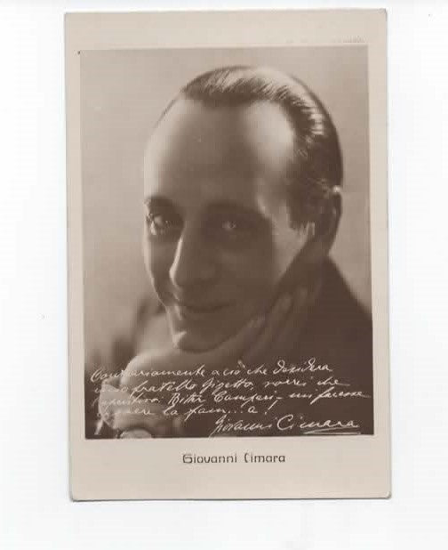 Rara Cartolina Pubblicitaria Campari – Attore Giovanni Cimara – Serie "Dall'Album Campari" – Anni '20/'30