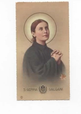 Santino con Reliquia di Santa Gemma Galgani – Postulazione PP. Passionisti, Roma – Prima metà del XX secolo