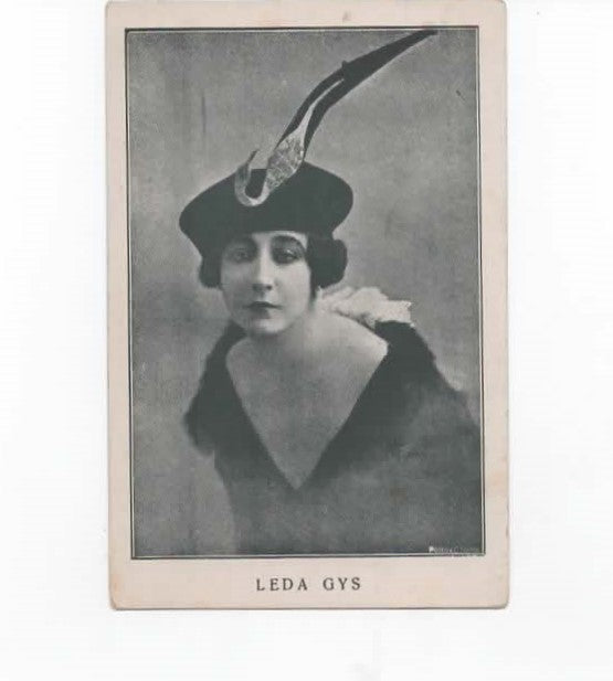 Cartolina Fotografica d’Epoca – Leda Gys – Diva del Cinema Muto Italiano , Caesar Film Roma
