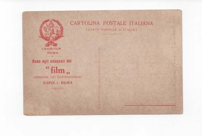 Rara Cartolina Postale d'Epoca – Alfredo D'Antoni – Caesar Film , Cinema Muto