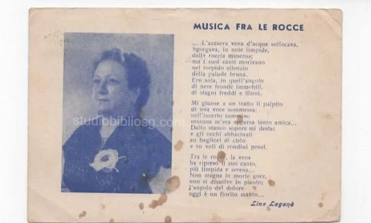Poetessa Lina Laganà - Cartolina Autografa 1958 - Diretta alla Baronessa Piscitelli di Amorosi Benevento- Rara Storia Postale