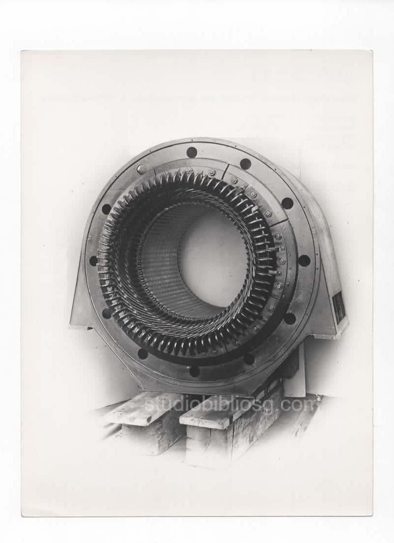 Fotografia industriale originale – statore generatore sincrono – OCREN – anni ’50
