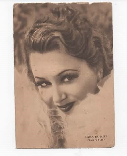 Paola Barbara - Scalera Film - Cartolina Fotografica Originale "Bramante Milano" - 1939 - NVG