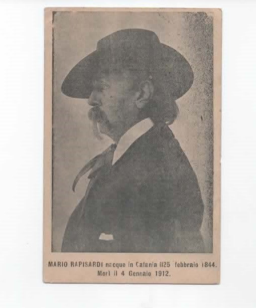 Rara Cartolina Viaggiata Poeta Mario Rapisardi – Ritratto – da Catania a Napoli 1914