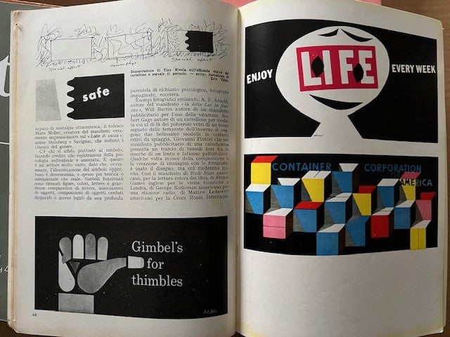 Sele Arte: 46 numeri Rivista di Architettura, Scultura, Pittura, OLIVETTI 1955