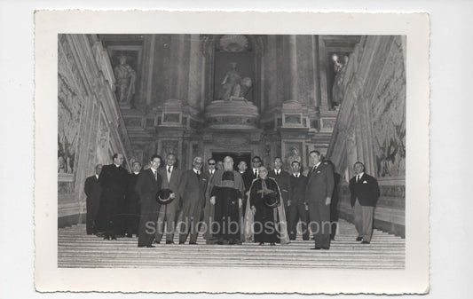 CASERTA 1953 - Cardinale EUGENE TISSERANT (Giusto tra le Nazioni) alla REGGIA - Foto Originale