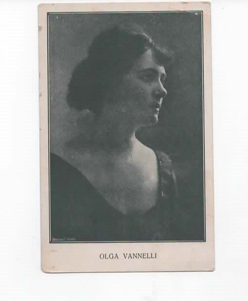 Rara Cartolina Promozionale – Olga Vannelli – Caesar Film Roma - Cinema Muto