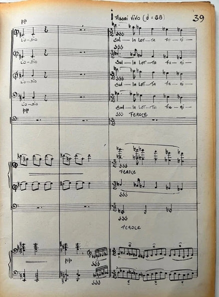 Manoscritto Integrale Autografo: "Il Mistero del Santo" - R. S. Venticinque - 84 Pagine - Opera Completa